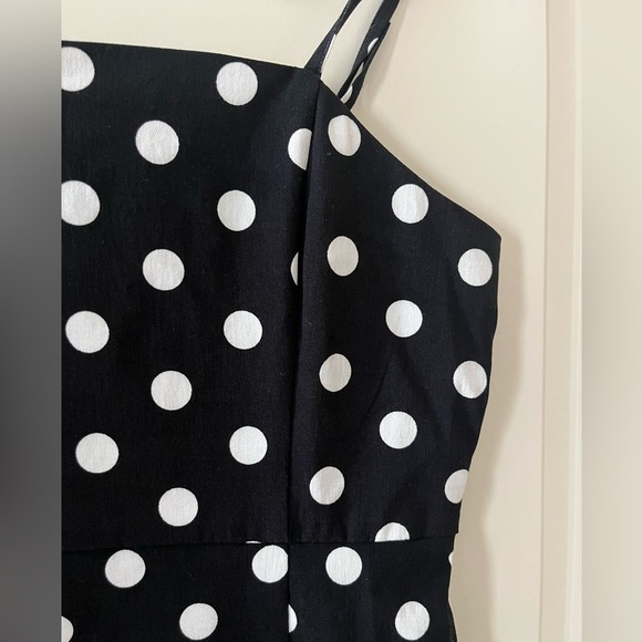 Forever 21 Black & White Polka Dot Mini Dress Juniors Size Medium - Picture 5 of 13